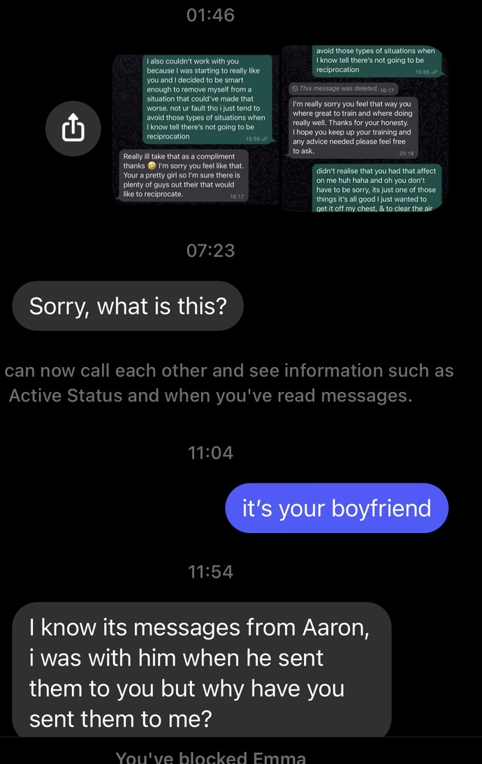 Was I wrong for informing his girlfriend?
