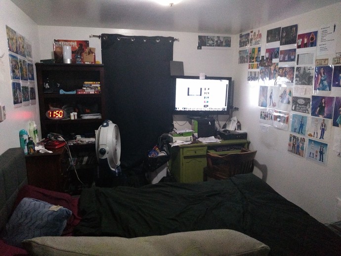 My 2015-2019 apartment bedroom back in Philadelphia.