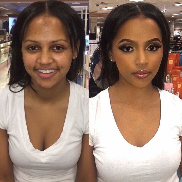 Would you rather date a girl who always has a full face of makeup on or never wears makeup at all?