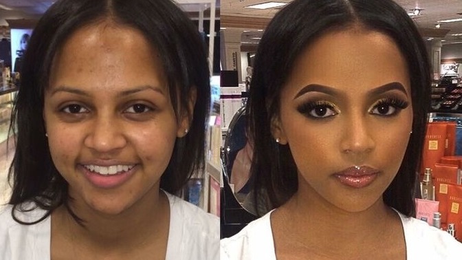 Would you rather date a girl who always has a full face of makeup on or never wears makeup at all?