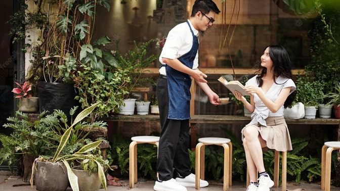 I visit this restaurant and I find the worker attractive.. would it be weird if I ask for his socials?