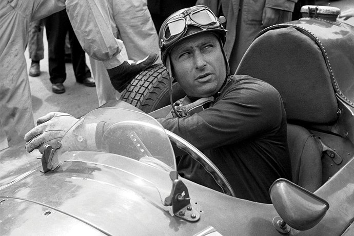 Fangio: World Champion at 46. In the old days drivers were fat and tyres were skinny.