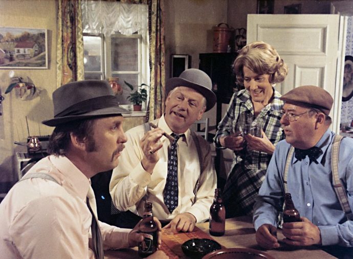 Egon (middle), Benny (left), Kjell (right) and Kjells wife Valborg (between Egon and Kjell)