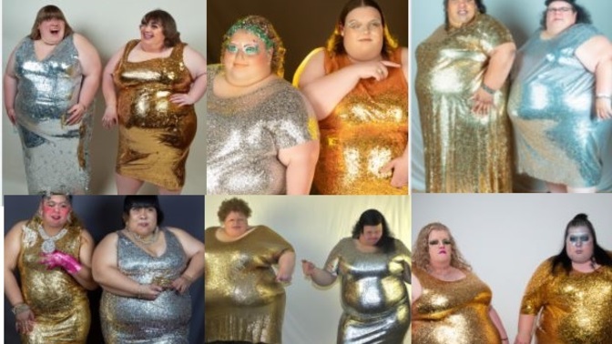 Do shiny dresses look good in beautiful chubby women for New Year's Eve?