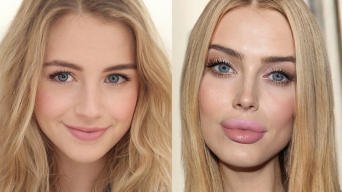 Does this Russian model look good with cosmetic procedures?