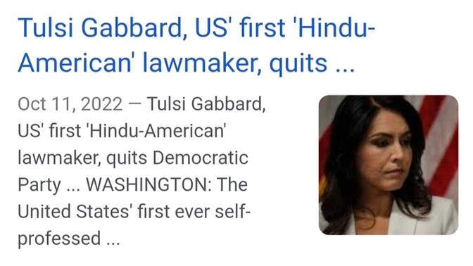 Why do multiple online sources claim Tulsi Gabbard is a Hindu?