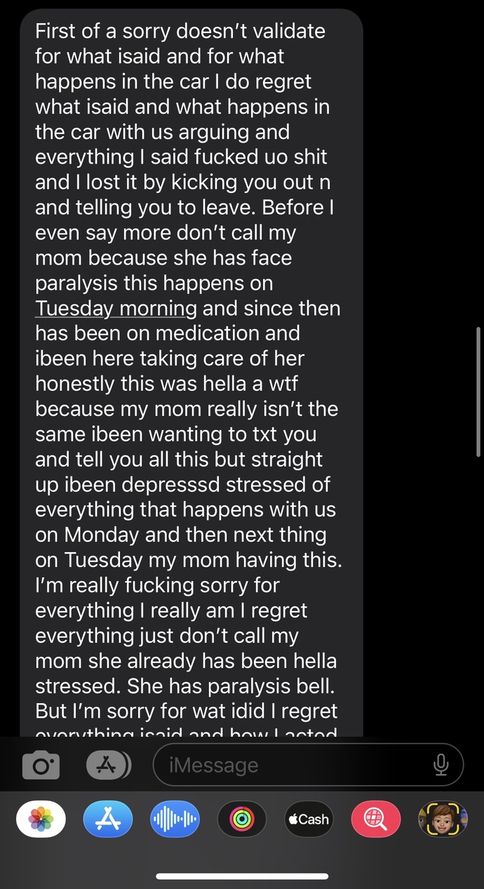 Should I continue to ignore him ( SCREENSHOTS?