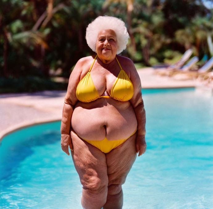 Do you agree that old ladies look good wearing bikini if they feel good with it? What do you think of bikini for elderly women?