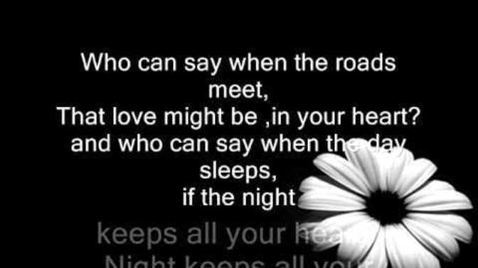 As far as love growing isn't the most important factor time?