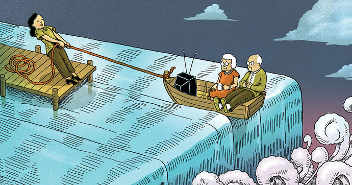 moral of the story, dont put parents in boat