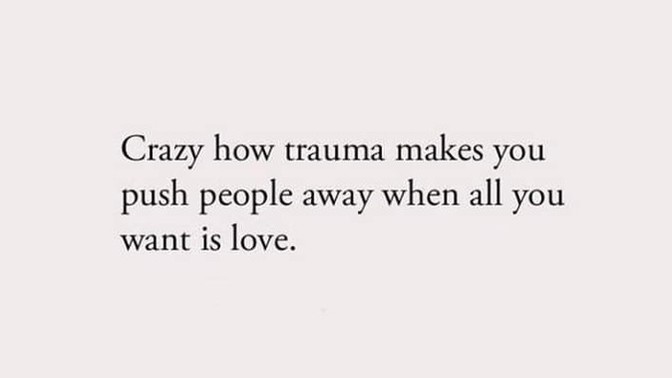 Do you push people away when you're hurting ?