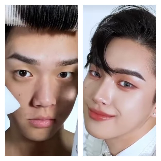 Do you think it should be more popular for white and black men to wear makeup and use skincare products etc?