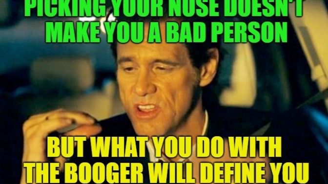 Did you read that picking your nose can lead to getting Alzheimer's?