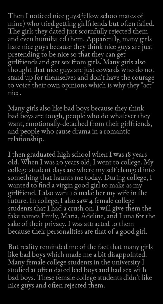 What do you think of this traumatic past of mine?