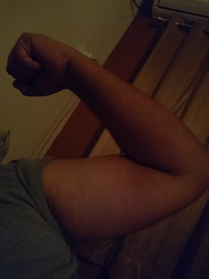 Girls, Are my biceps too small? A girl (my friend) beat me at arm wrestling and said my arm are small and weak? Do you agree?