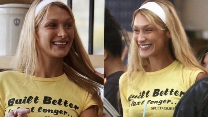 Bella Hadid decided to go blonde in 2023. Which style do you think looks better?