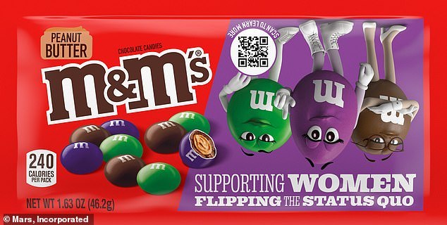 M&Ms candy has gone woke. Can you believe they are selling WOKE M&Ms for women in a lavender colored package?