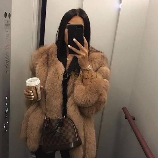 Faux fur jacket in grey color?
