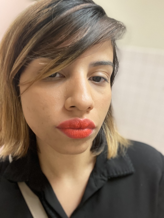 Guys, Does this orange lipstick suit me?