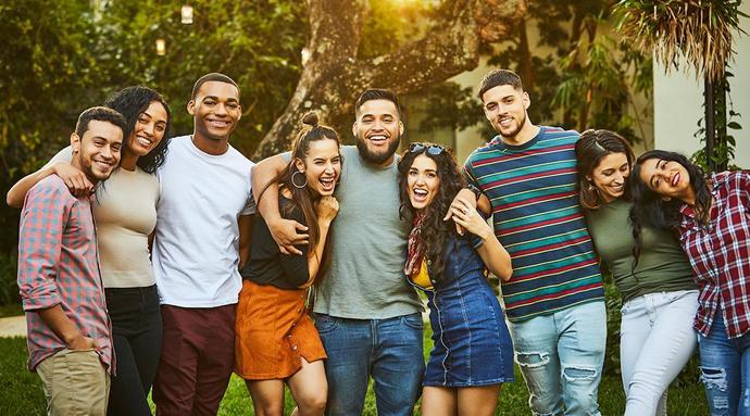 Multi-Ethnic College Party