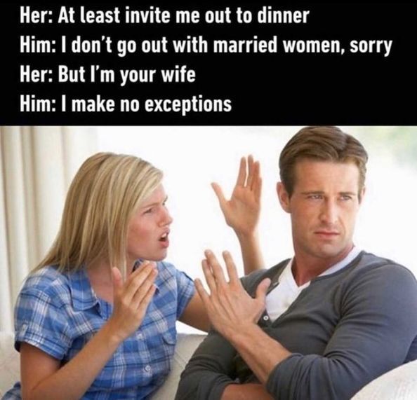 Funny examples of marital bliss? Can you contribute a joke or meme?
