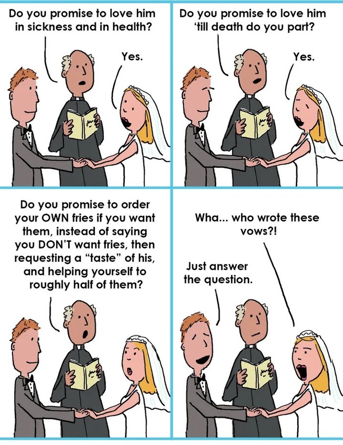 Funny examples of marital bliss? Can you contribute a joke or meme?