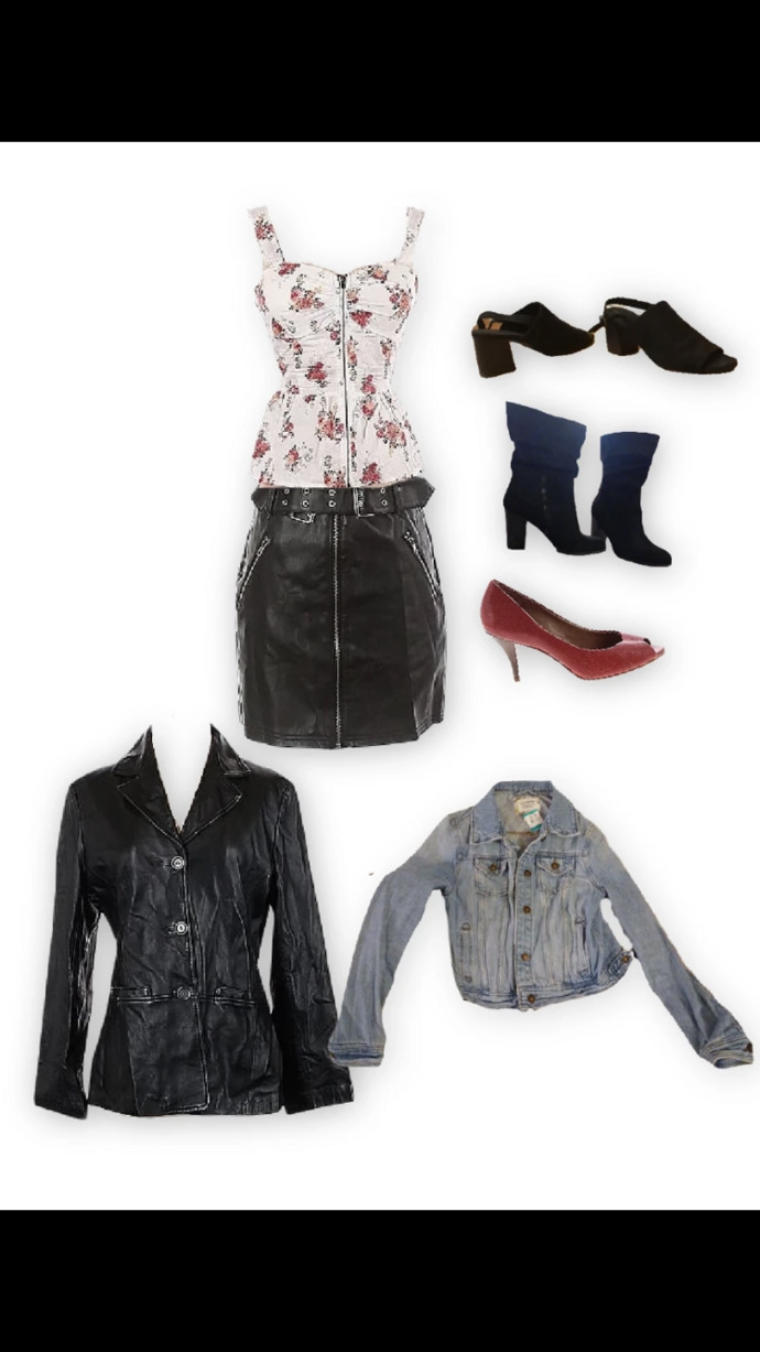Which shoes and jacket to go with this?