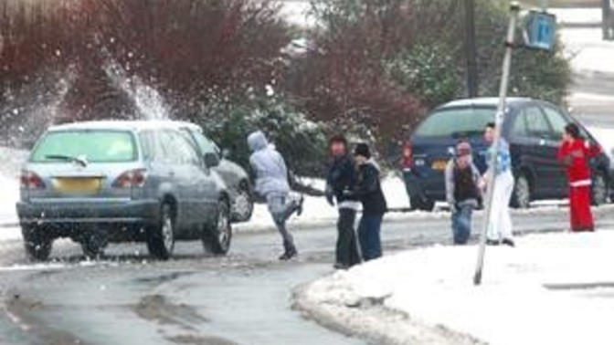 Do teenagers who throw snowballs at cars deserve to be physically harmed?