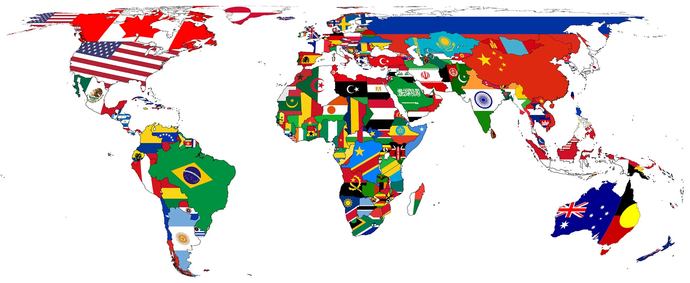 The world looks very small when viewed from the map. ๐