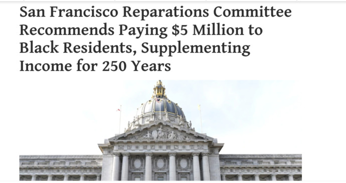 Guys, Do you agree with the San Francisco policy to award black people each 5 million dollars for lost income?