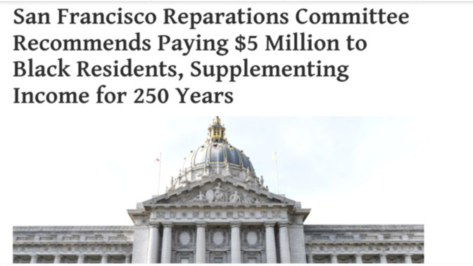 Guys, Do you agree with the San Francisco policy to award black people each 5 million dollars for lost income?