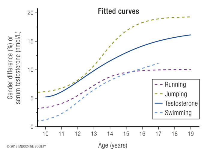 Women virtually stop in their physical strength in their mid-teens, while men experience more substantial growth until their 40s.