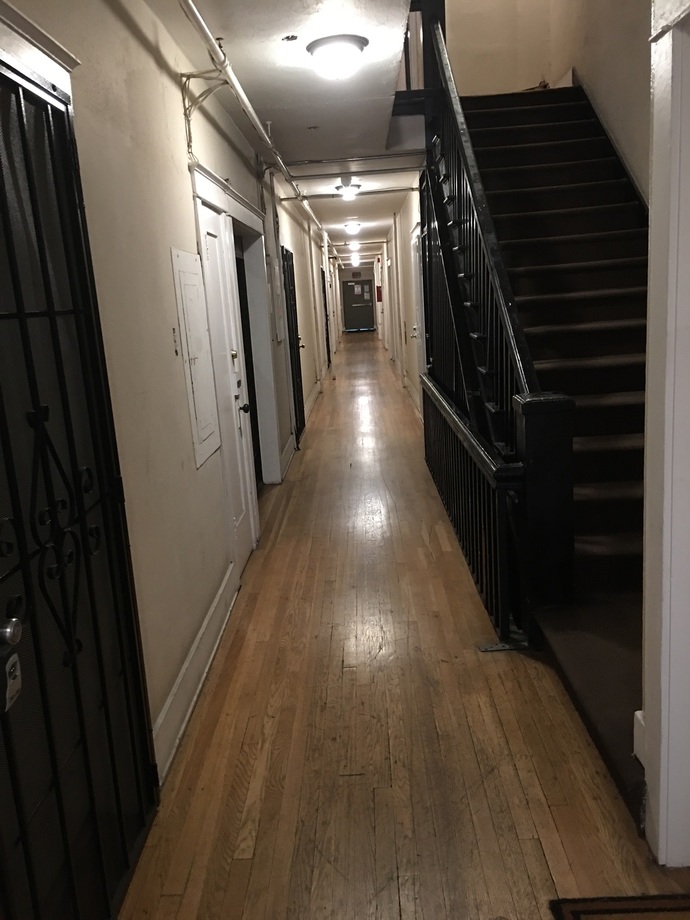 Do you get eerie vibes looking down this hallway in an old apartment?