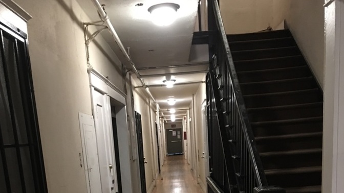 Do you get eerie vibes looking down this hallway in an old apartment?