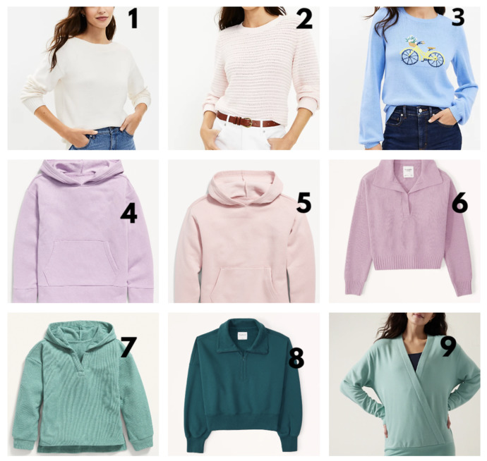 Which sweaters/hoodies would look best for someone whos petite in height and proportions?
