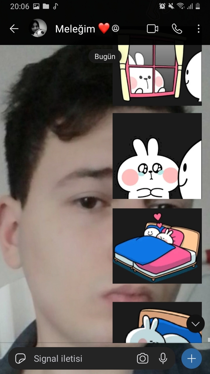 How do you send stickers while texting your lover?