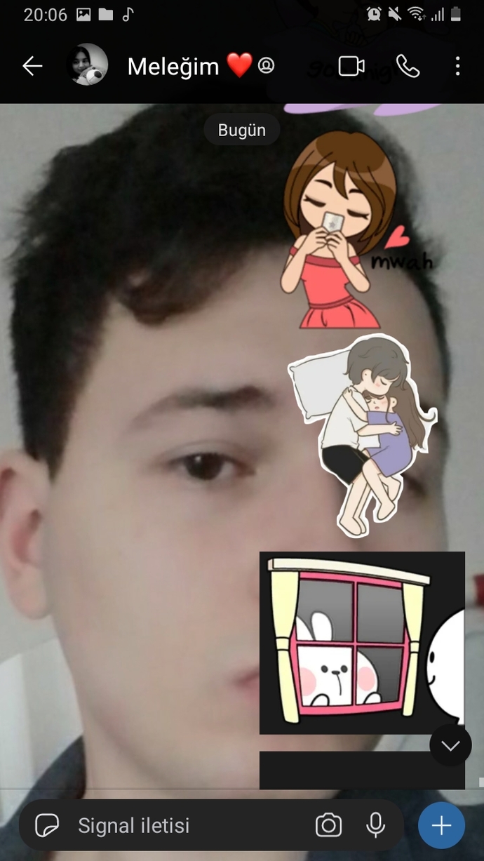 How do you send stickers while texting your lover?