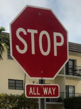 What would you do if you saw a drunk lady flirting with a stop sign?