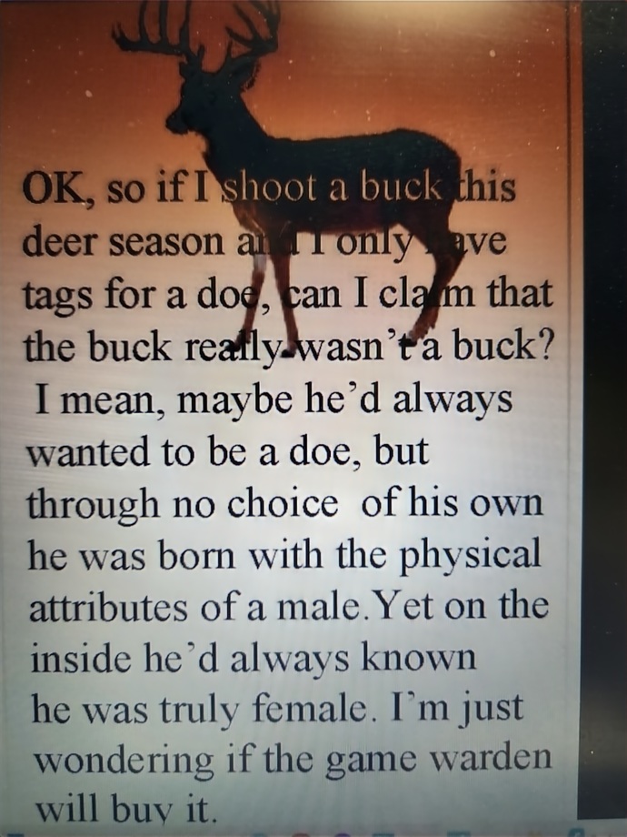 If I shoot a buck next deer season?