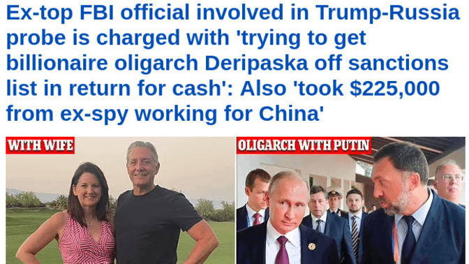 Do you remember the FBI claiming Trump colluded with Russia?