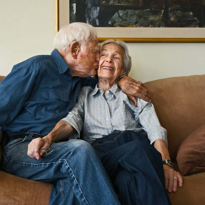 Married for 78 years. He is 103 and she is 100.