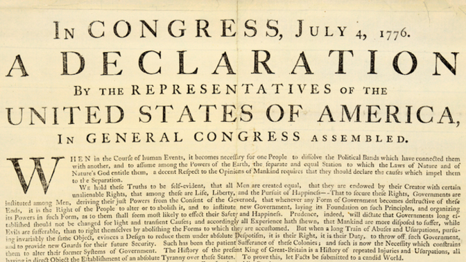 The Declaration of Independence states, the right to life, liberty, and the pursuit of happiness. Are these rights guaranteed by the Constitution?