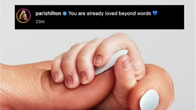 Paris Hilton gave birth and shared such a post two days ago. For those who have children, how did you feel when you hug your child for the first time?
