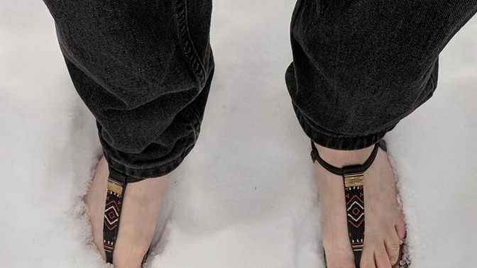 Has anyone ever or does anyone like to walk barefoot in the snow?