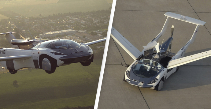 Is there a car that be driven on land, fly & go underwater?