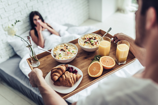 Do you prefer breakfast in bed with your sweetie or going out to brunch?