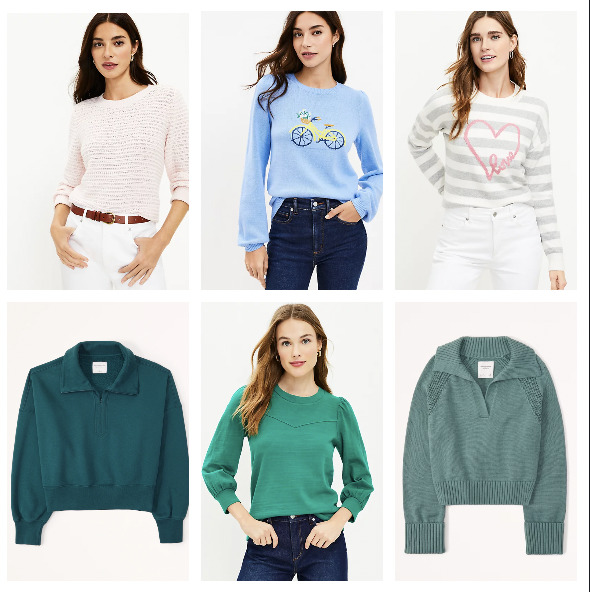 Would these sweaters look cute or frumpy?