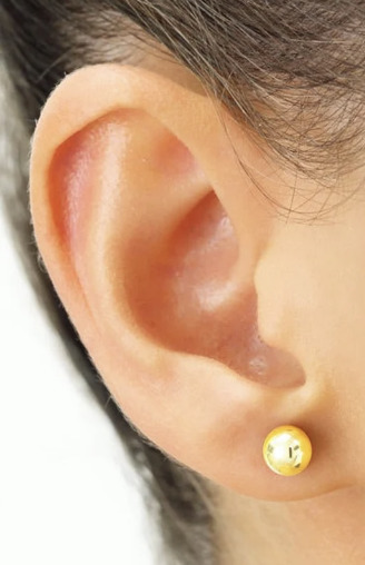 Which one of these earrings would look best with this tiny cross necklace?
