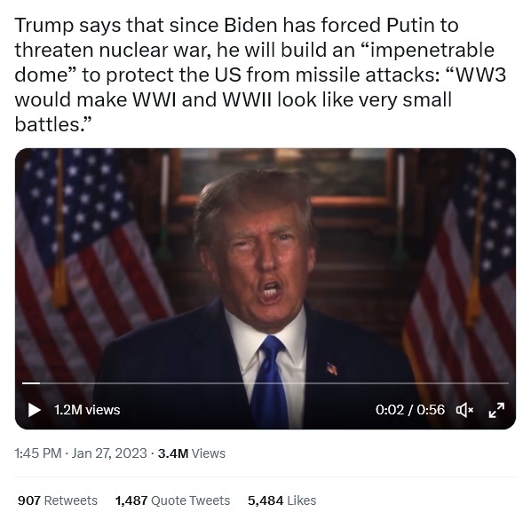 Trump is going to build anImpenetrable Dome to protect us - who is going to pay for this Dome?