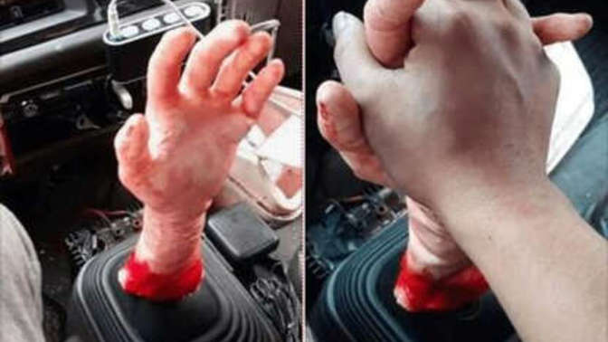 What would you do if you went to shift your car and found this instead of your shifter?